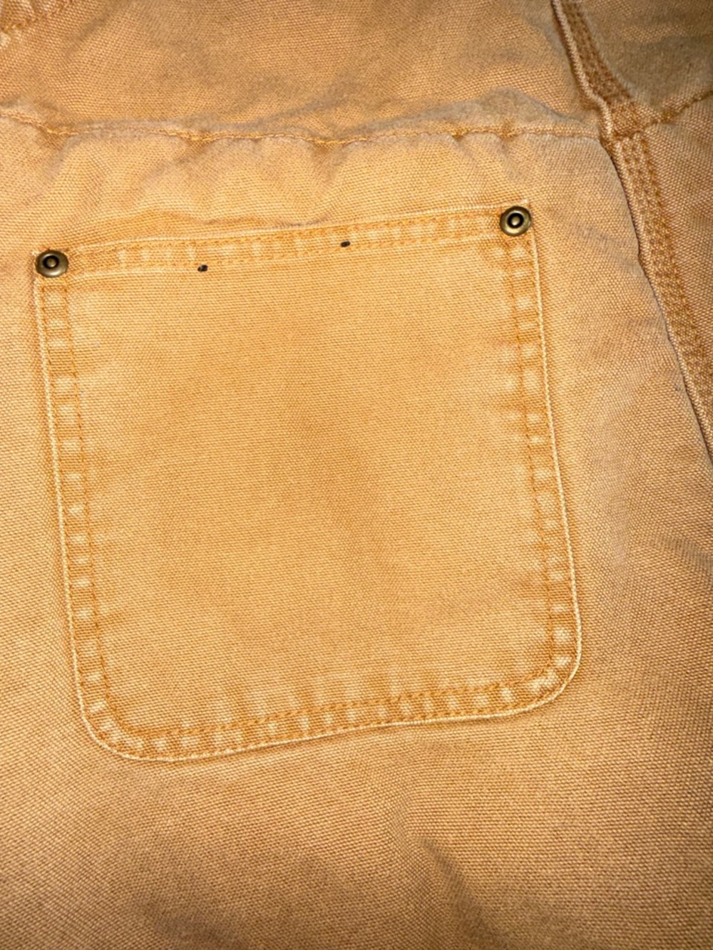 Carhartt Boys Size 12 Brown Duck Canvas Overalls Knee Pad Inseam 25 Workwear - Picture 9 of 11
